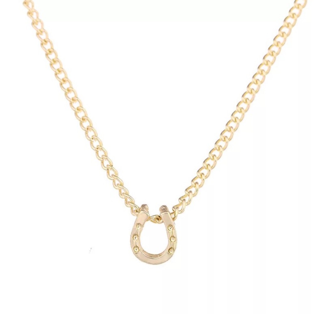 🎉 New Lucky Horseshoe Gold Plated Necklace - Picture 6 of 7